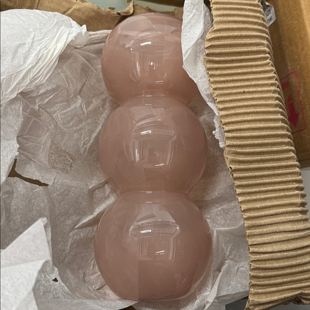 Mauve Pink stack spherical Vase